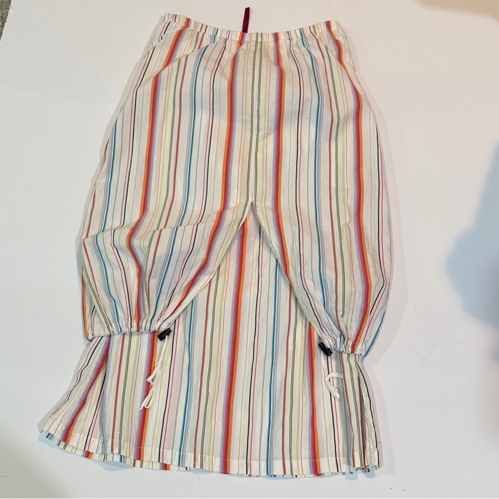 BLANQUE Drapey Striped Lagenlook Boho Multicolor Women's Skirt Size 1